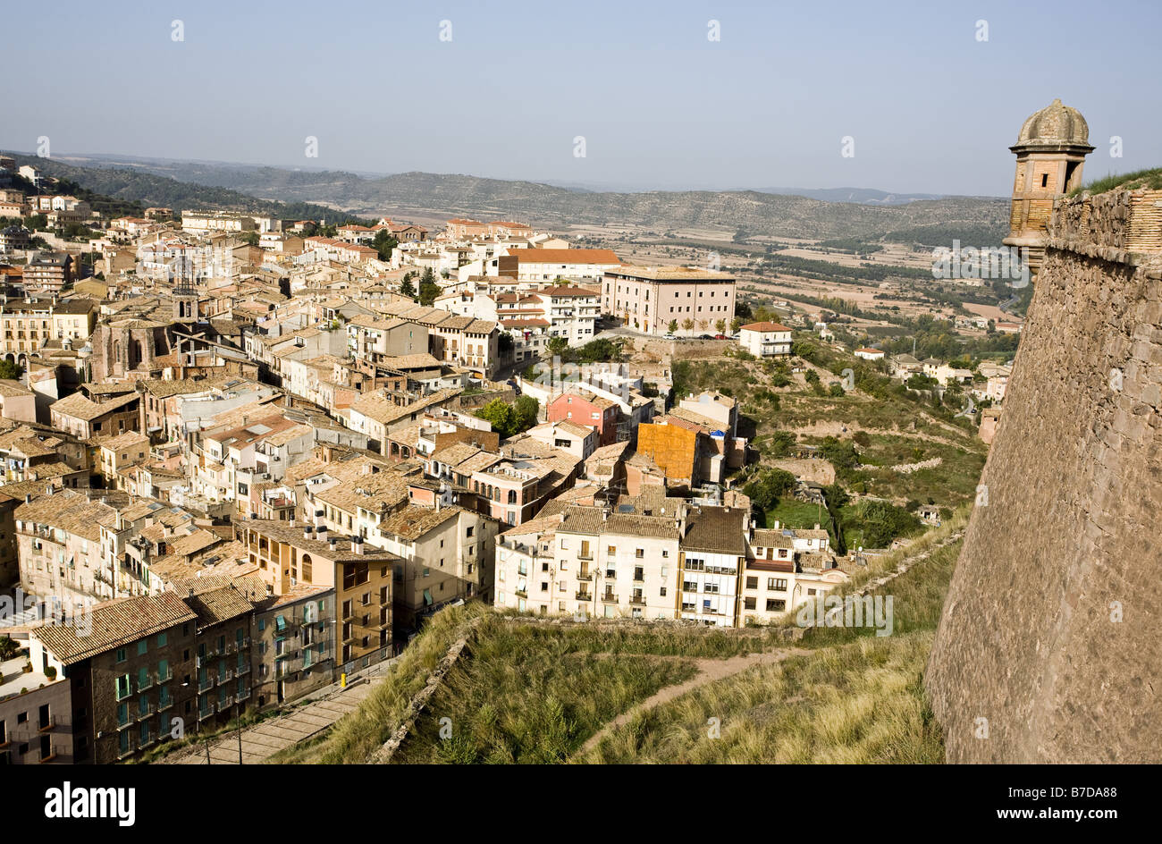 Blick von der Burg. Cardona Stockfoto