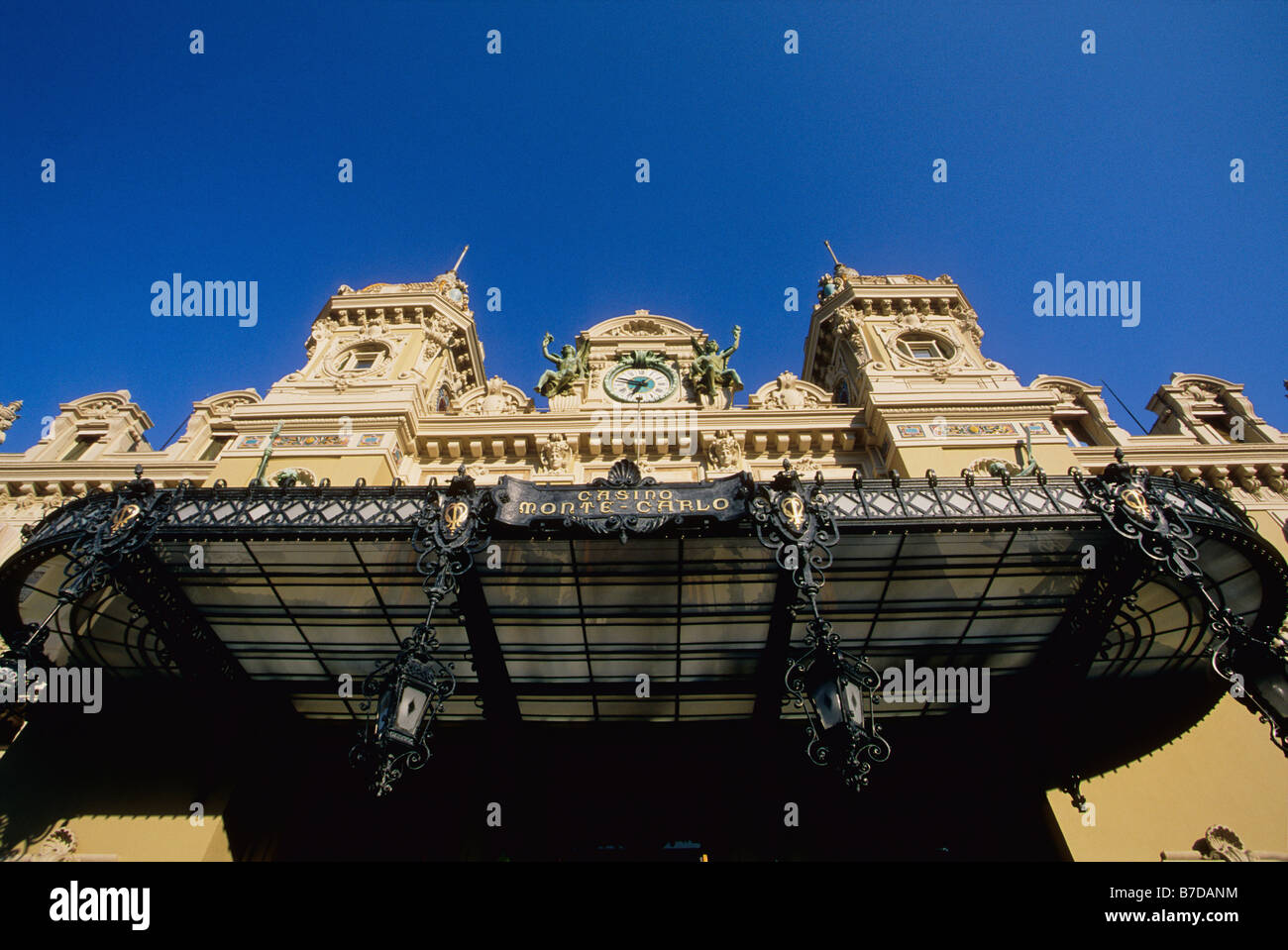 Der Eingang des Casino Monaco Stockfoto