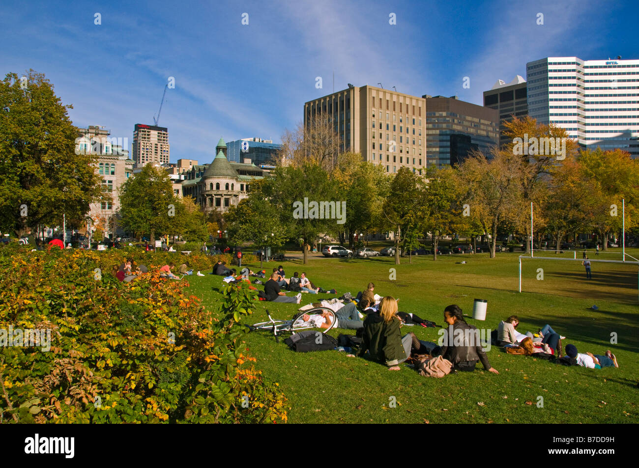 Studenten auf dem Campus der McGill Universität Montreal Stockfoto