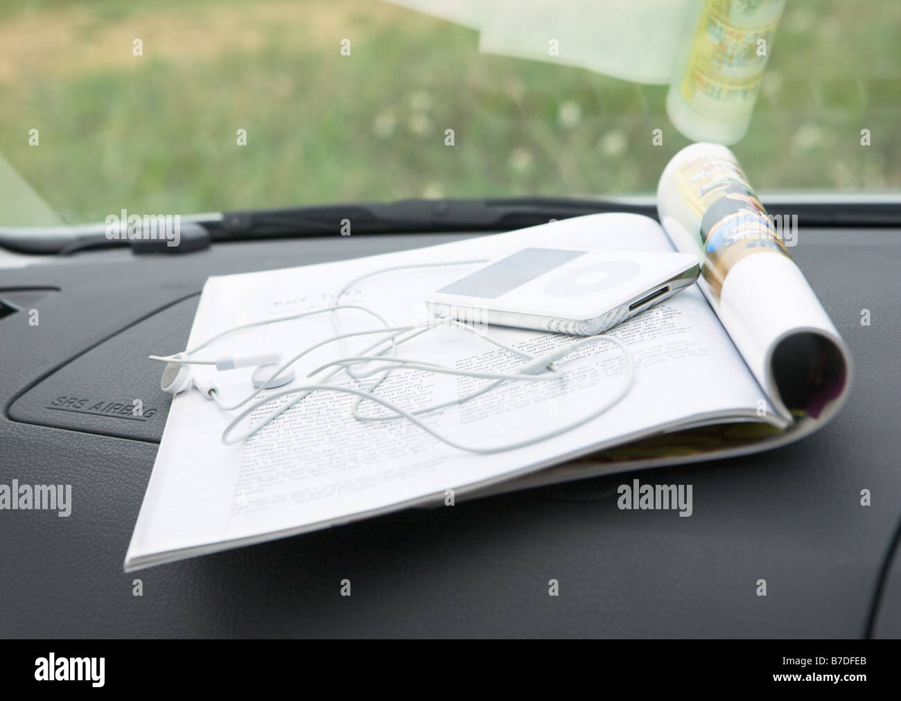 Digitale Musik-Player auf das Buch Stockfoto