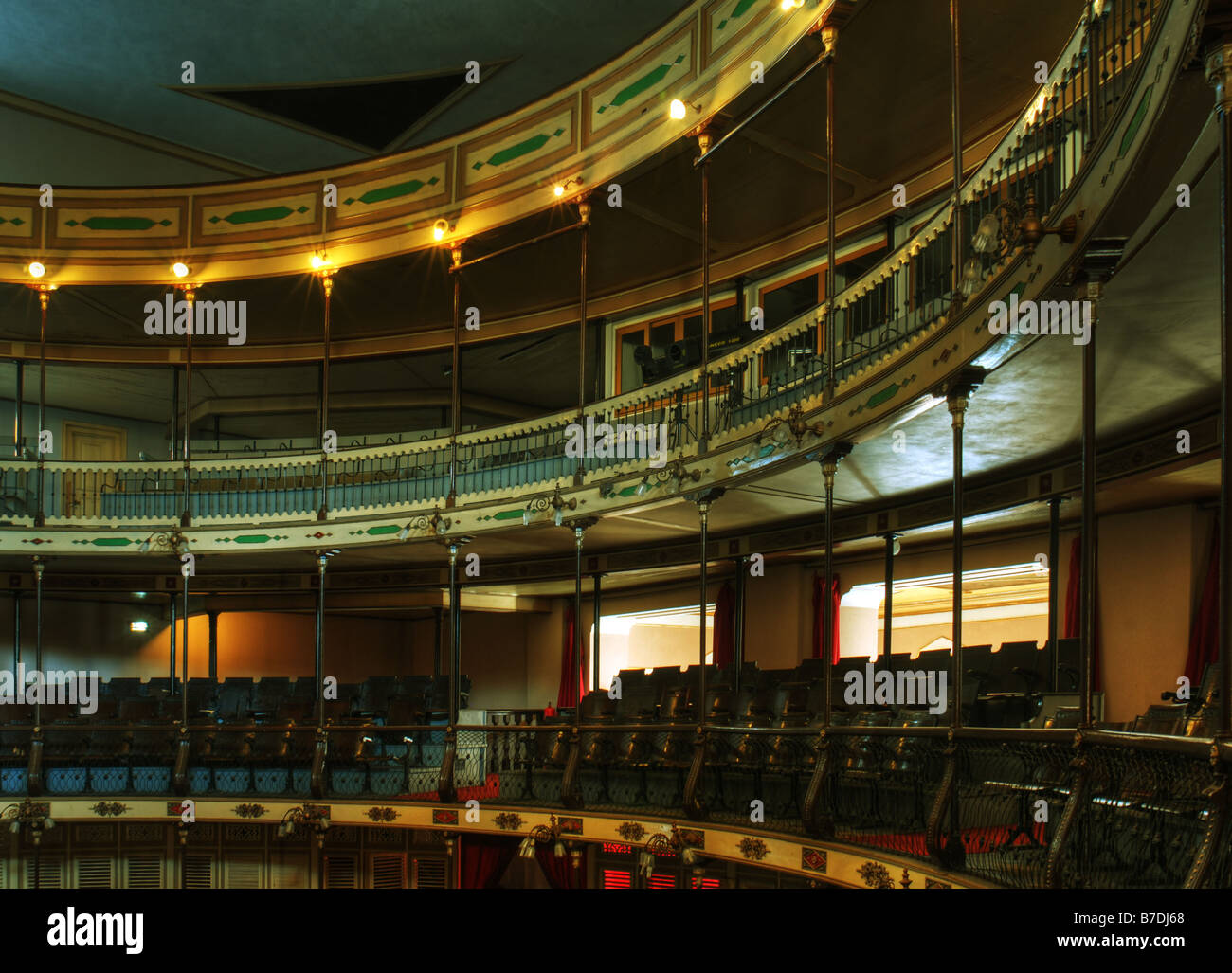 Innere des Teatro Tomas Terry in Cienfuegos, Kuba Stockfoto