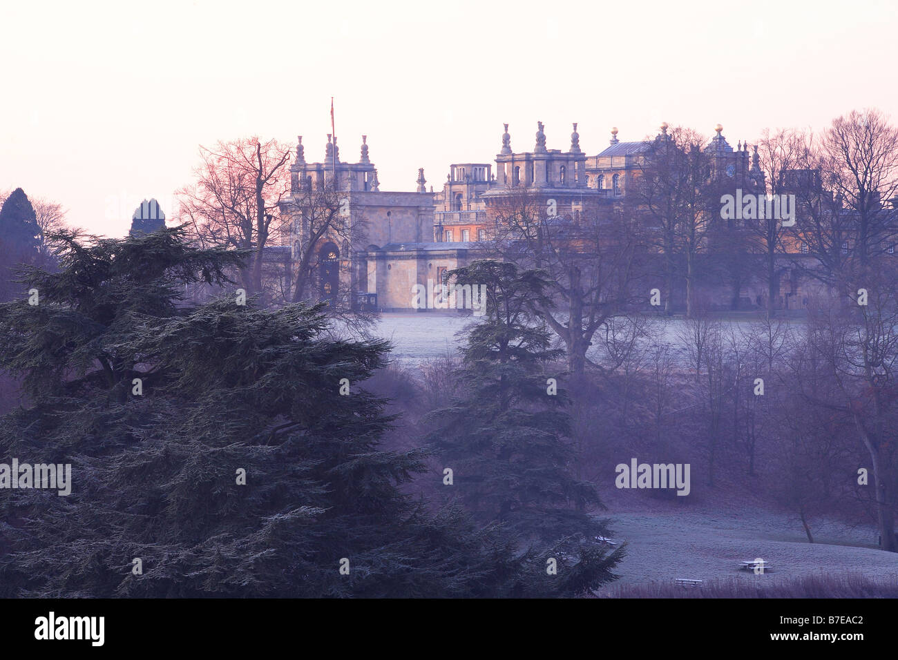 Blenheim Palace-Oxfordshire-England im Winter Stockfoto