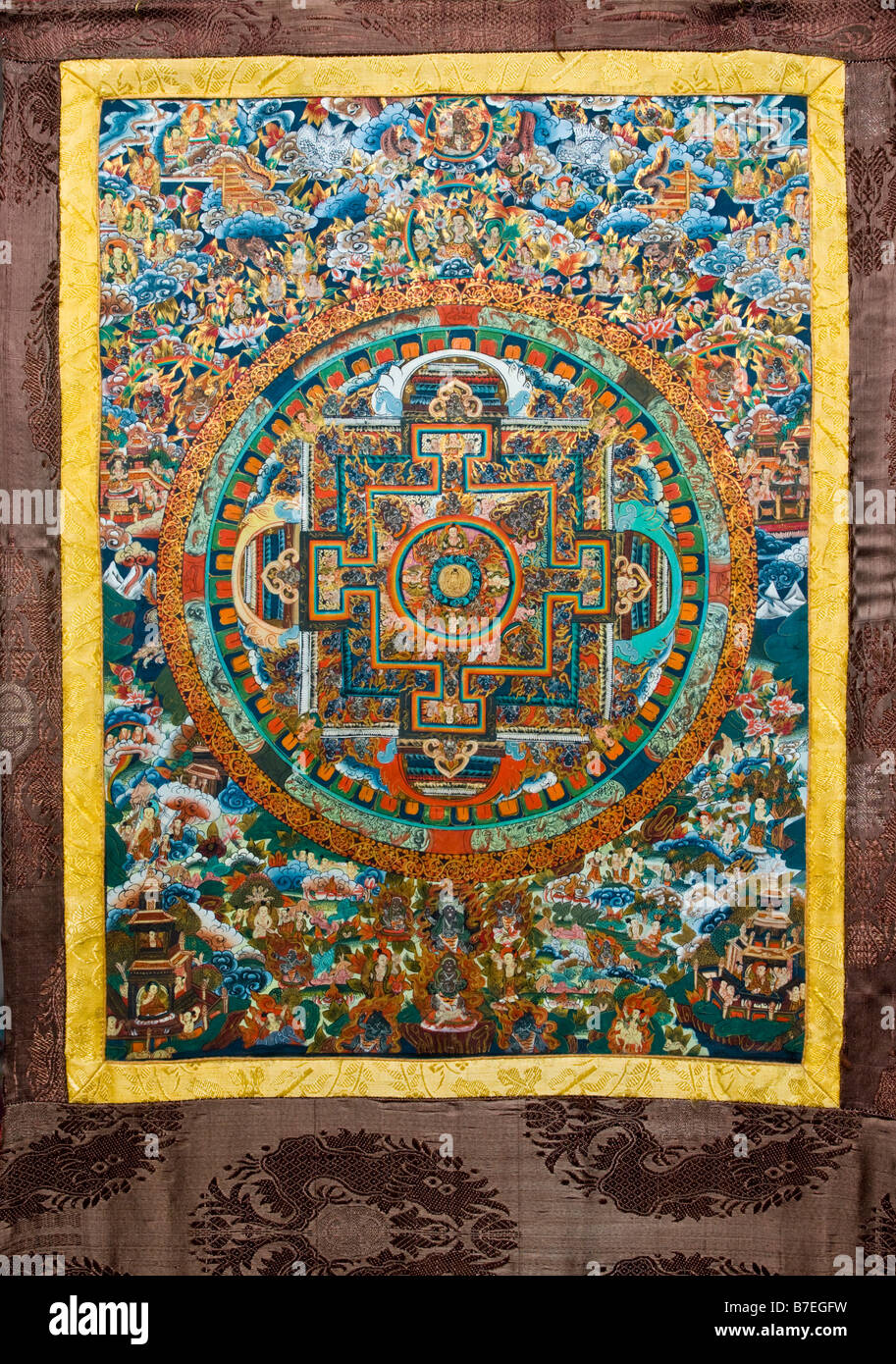 Antiken tibetischen Thankas Stockfoto