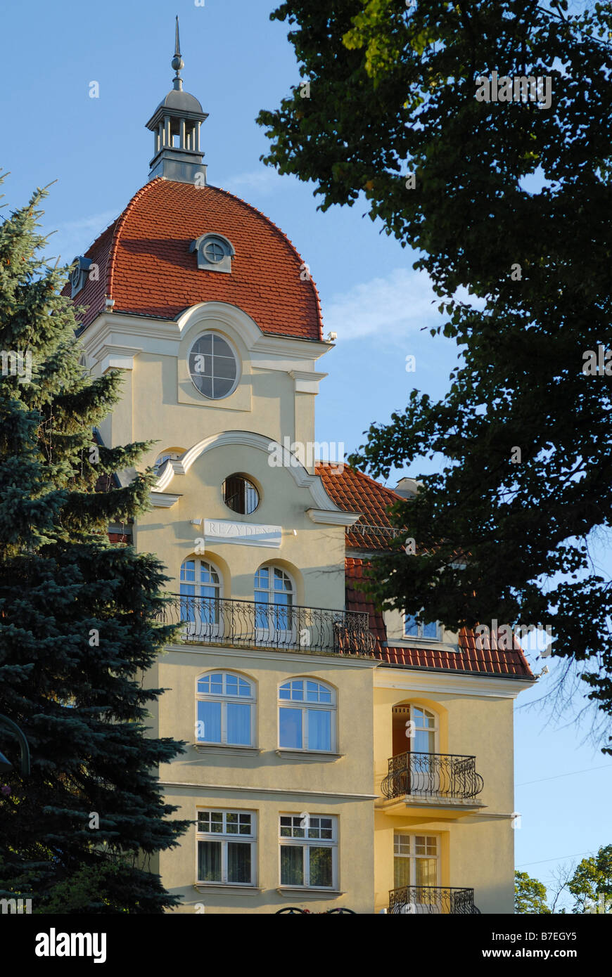 Hotel in Sopot Stockfoto