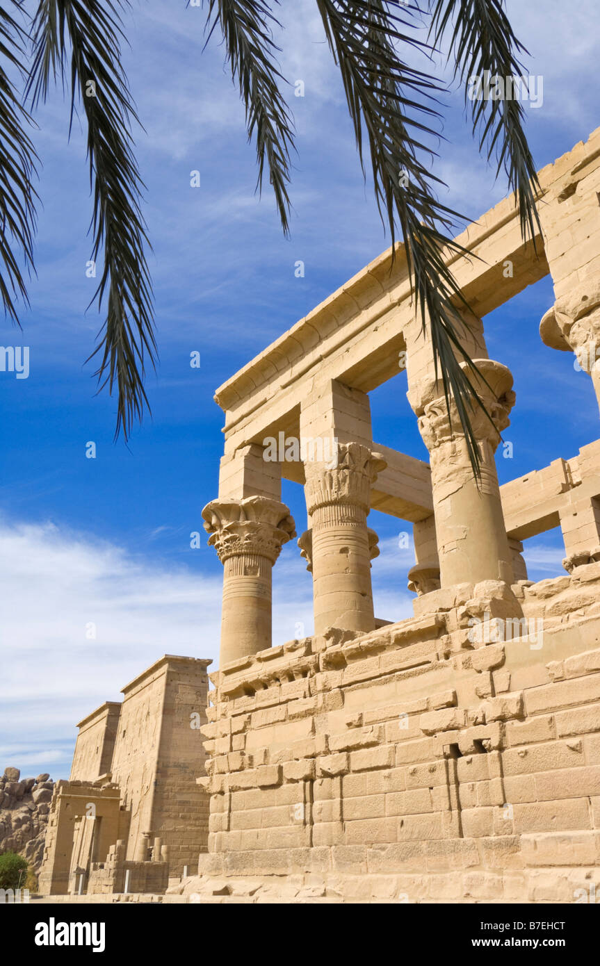 Der Kiosk des Trajan Tempel der Isis Philae Assuan Ägypten Nahost Stockfoto