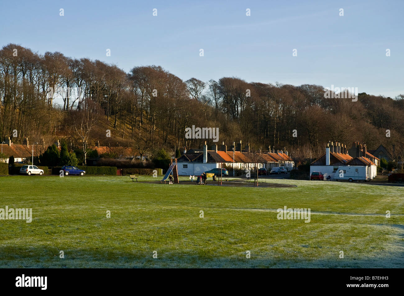 dh CHARLESTOWN FIFE Dorf Grün eines der ersten speziell entwickelte Siedlung Welten Stockfoto