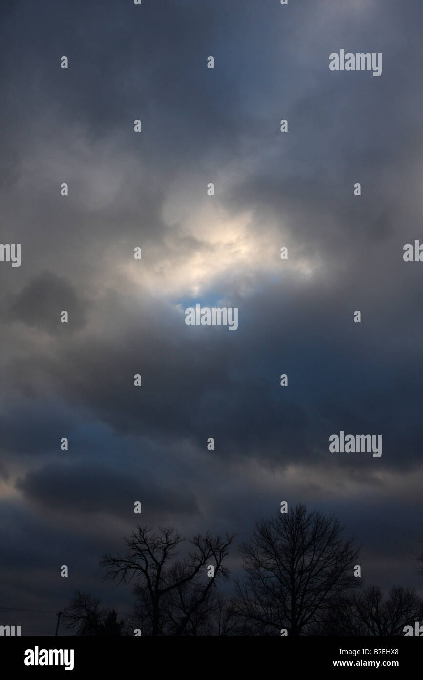 Winter Wolken. Stockfoto