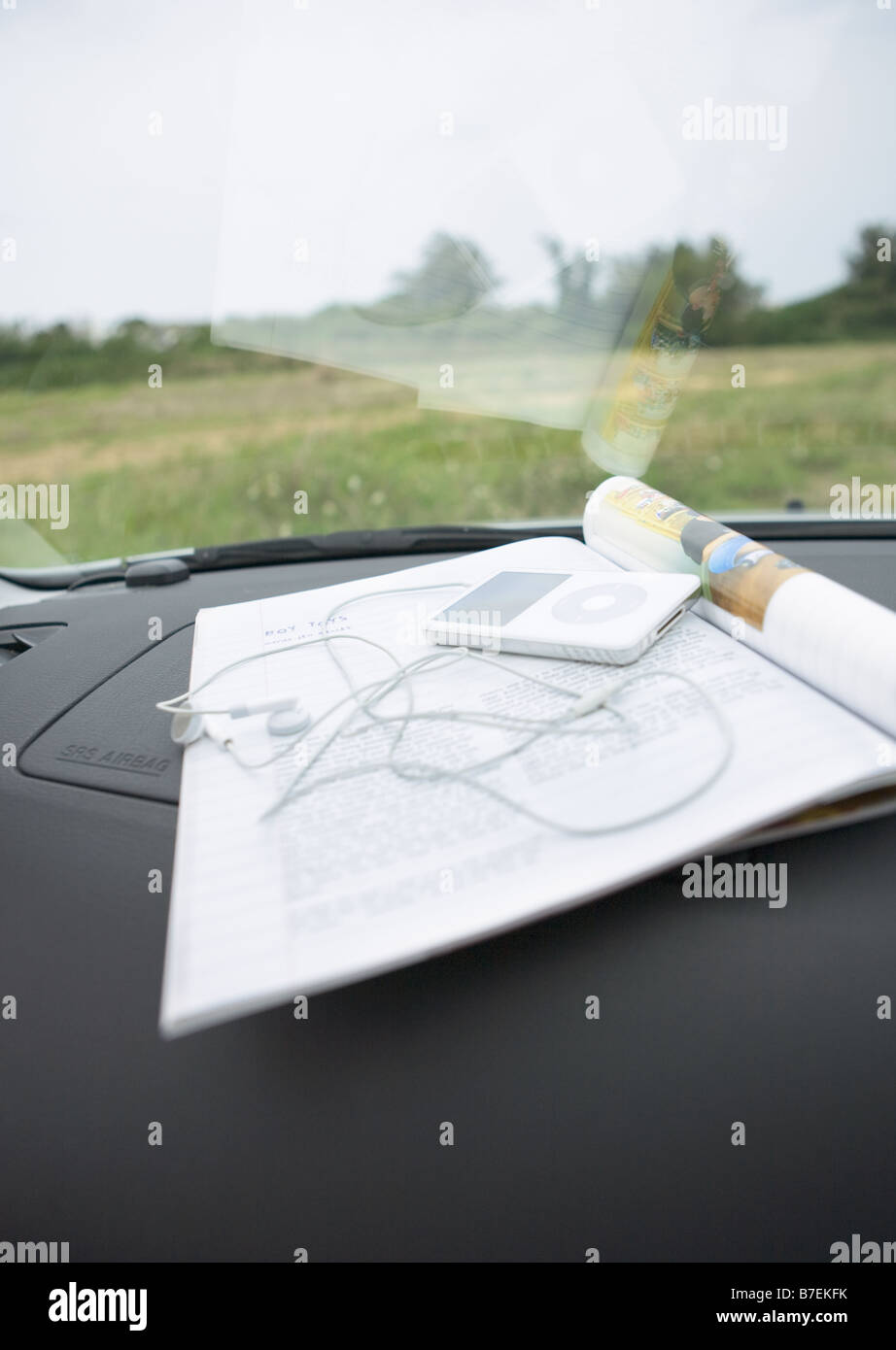 Digitale Musik-Player auf das Buch Stockfoto