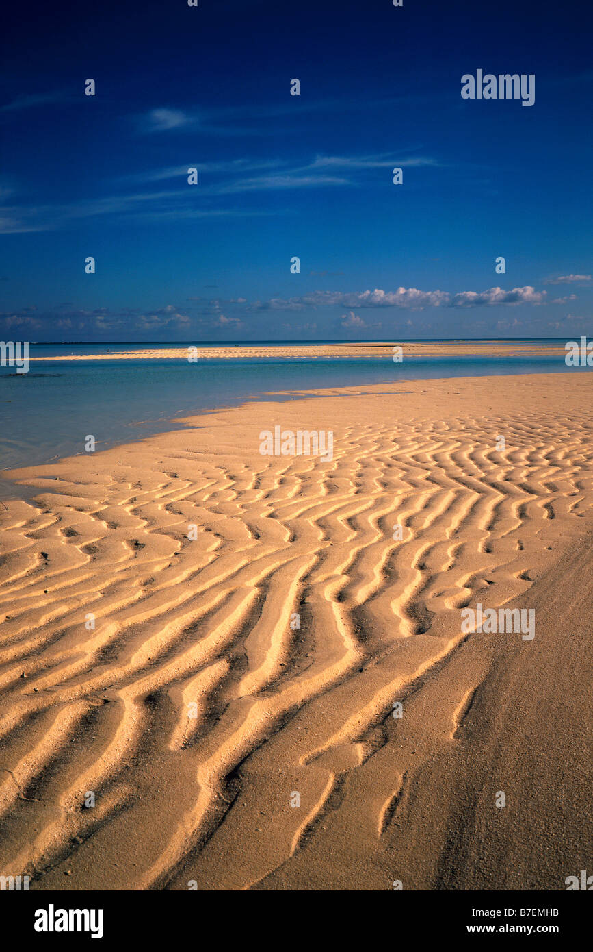 Sand, Meer und Himmel Stockfoto