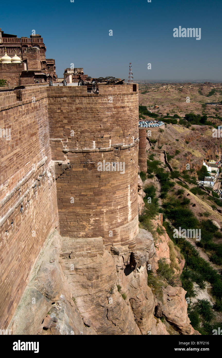 Blaue Stadt von Meherangarh Fort. Jodhpur. Rajasthan. Indien. Stockfoto