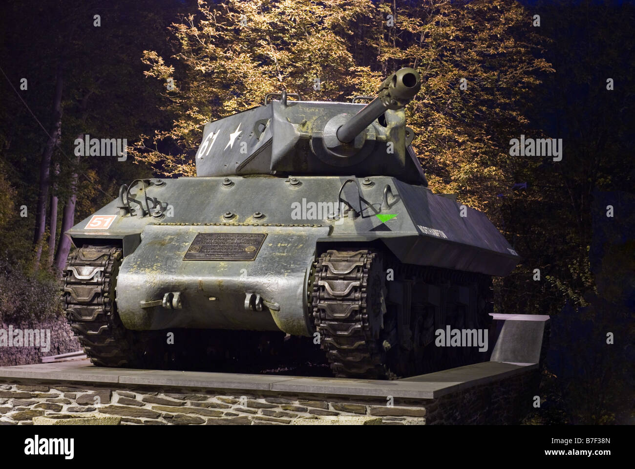 Achilles Jagdpanzer mk10 vom zweiten Weltkrieg Foto bei Nacht Stockfoto
