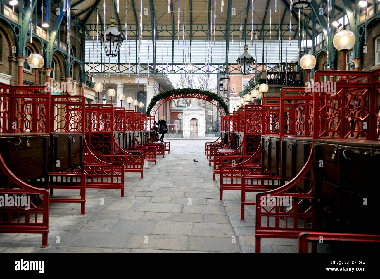 Weihnachtstag Londoner Covent Garden Stockfoto