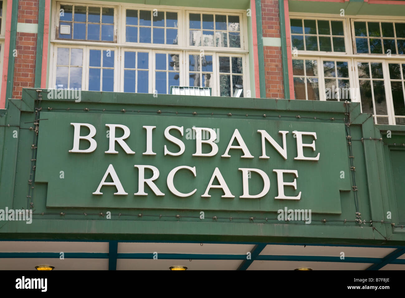 Melden Sie für Brisbane Arcade, Queen Street, brisbane Stockfoto