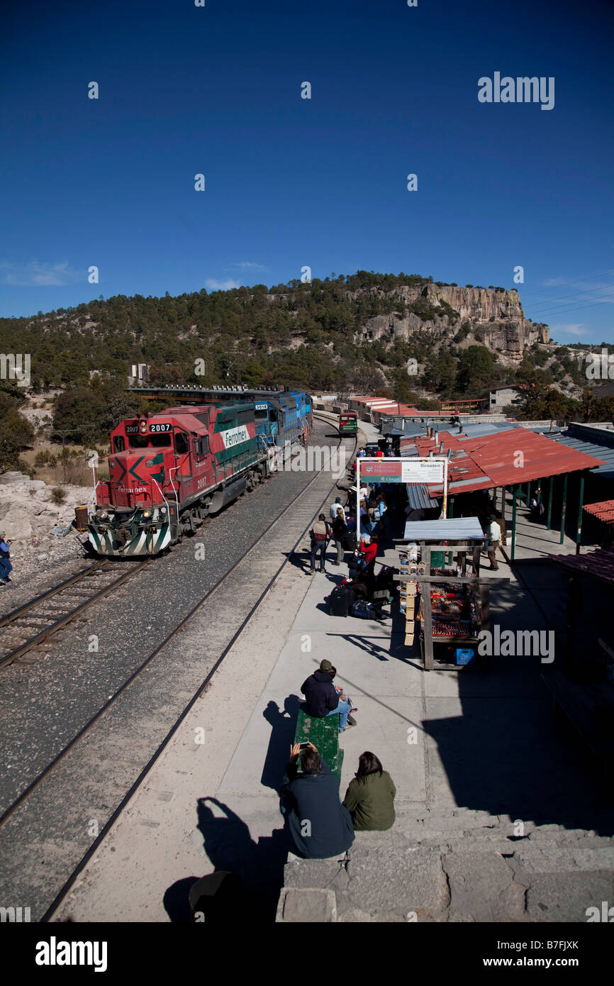 Copper Canyon Zugreise Chihuahua Mexiko Stockfoto