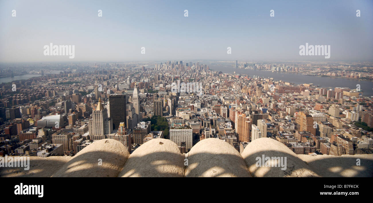 Manhattan-Blick vom Empire State Stockfoto