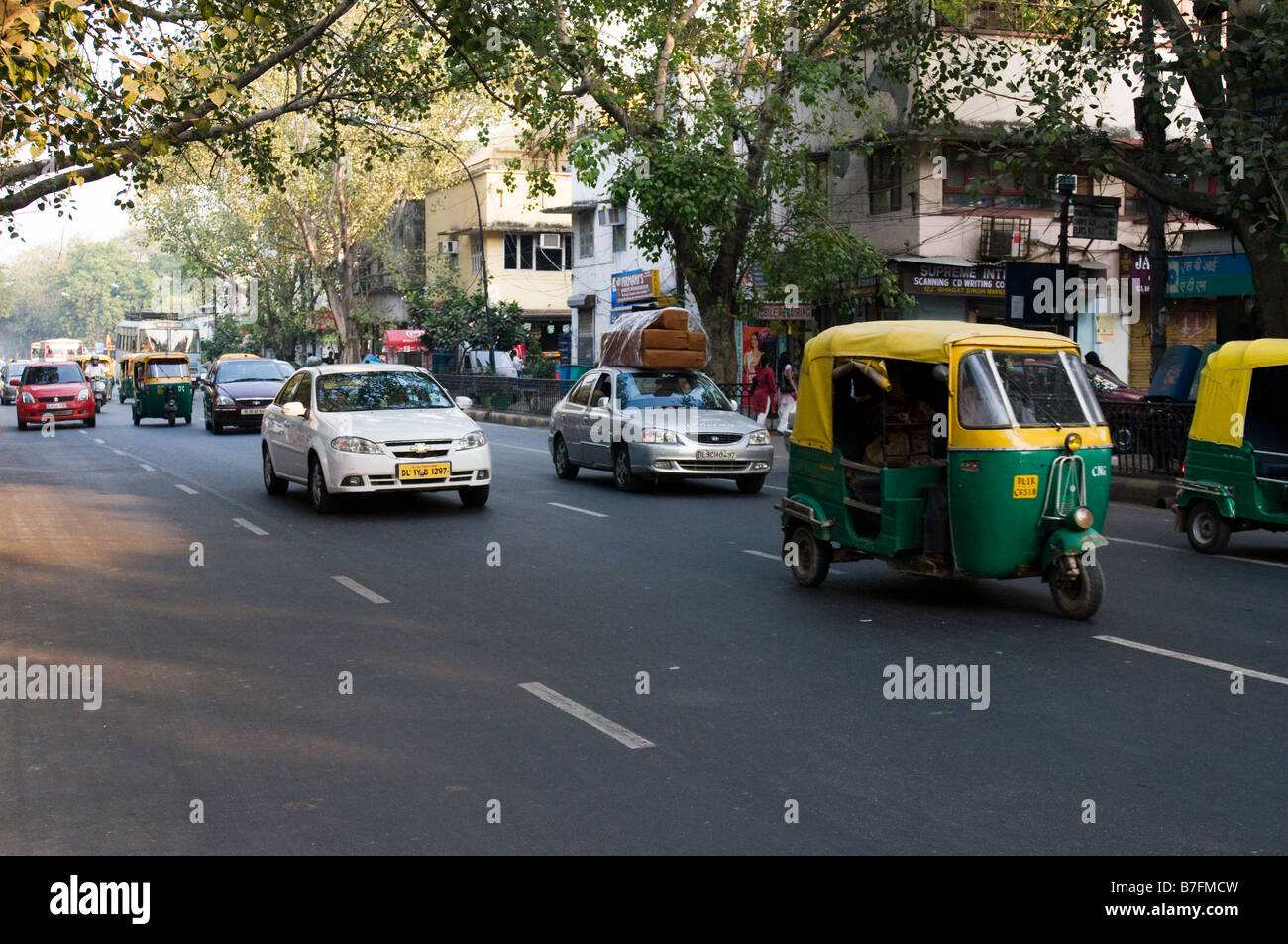 Straßenszene in Delhi. Indien. Stockfoto