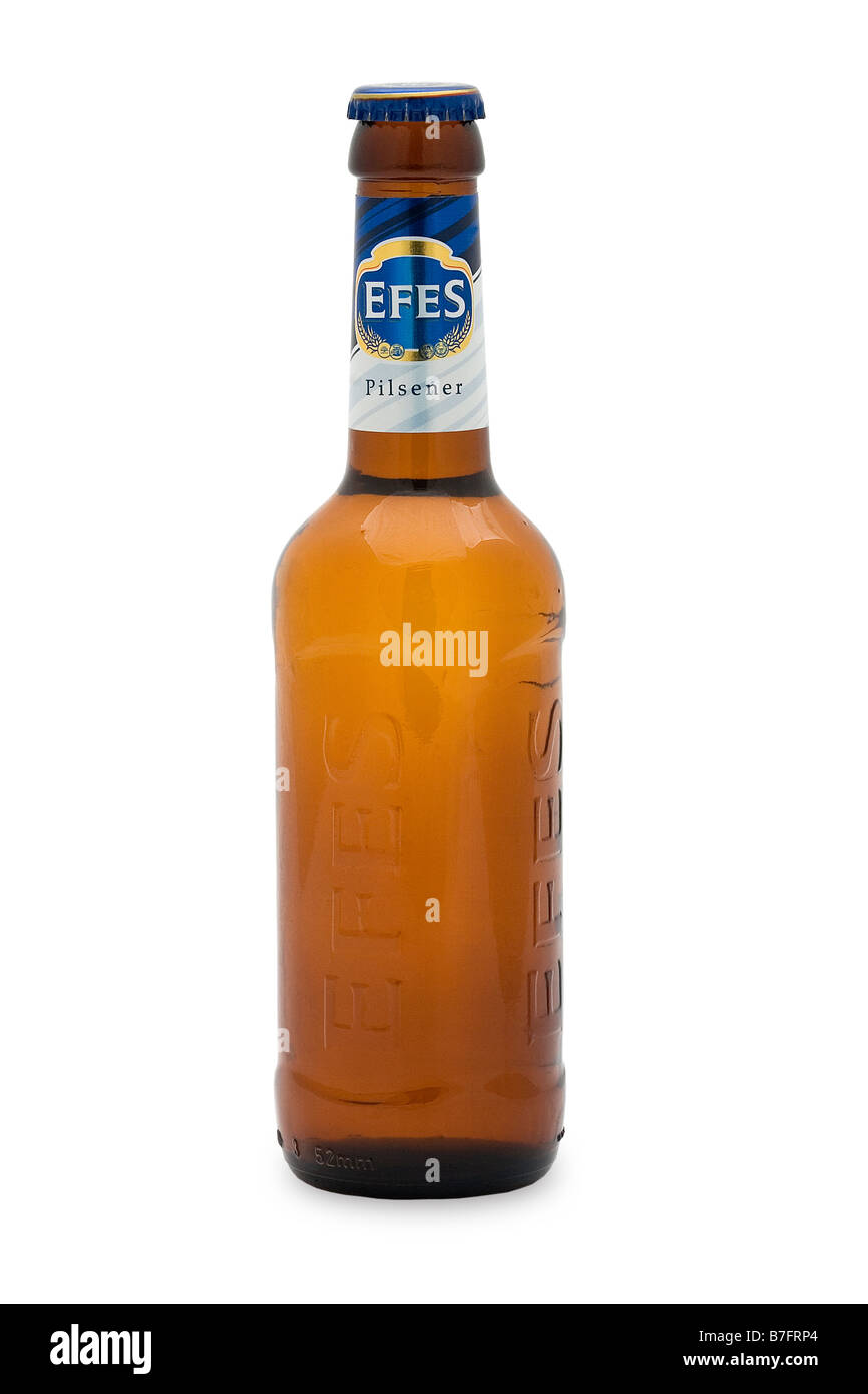 Efes Pilsener Bier amber Farbe schwindlig Premium Qualität Hopfen Stockfoto