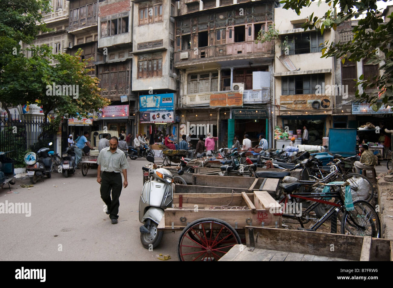 Straßenszene in Amritsar. Nördliche Punjab. Indien. Stockfoto