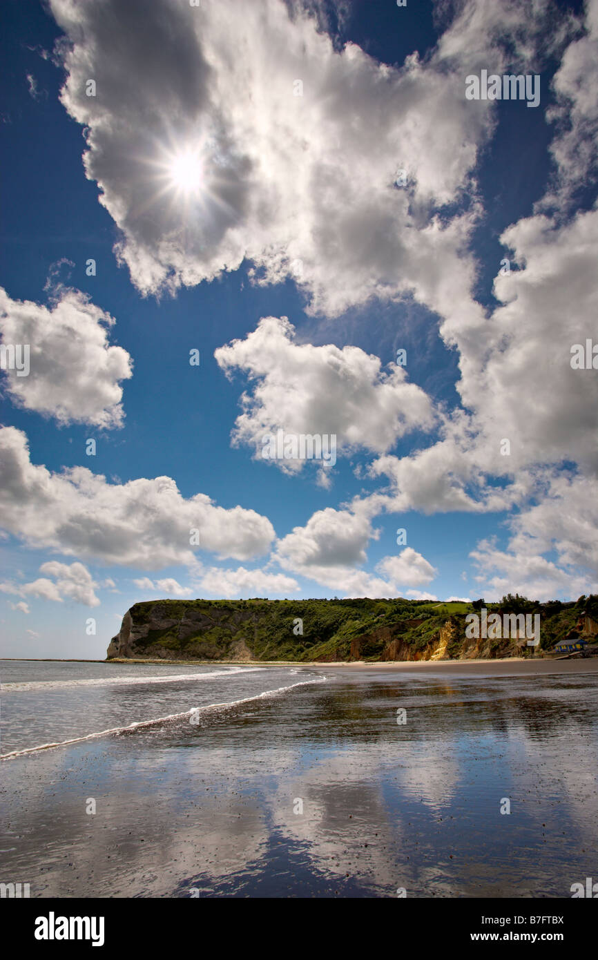 Big Sky Whitecliff Bay, Isle Of Wight Stockfoto