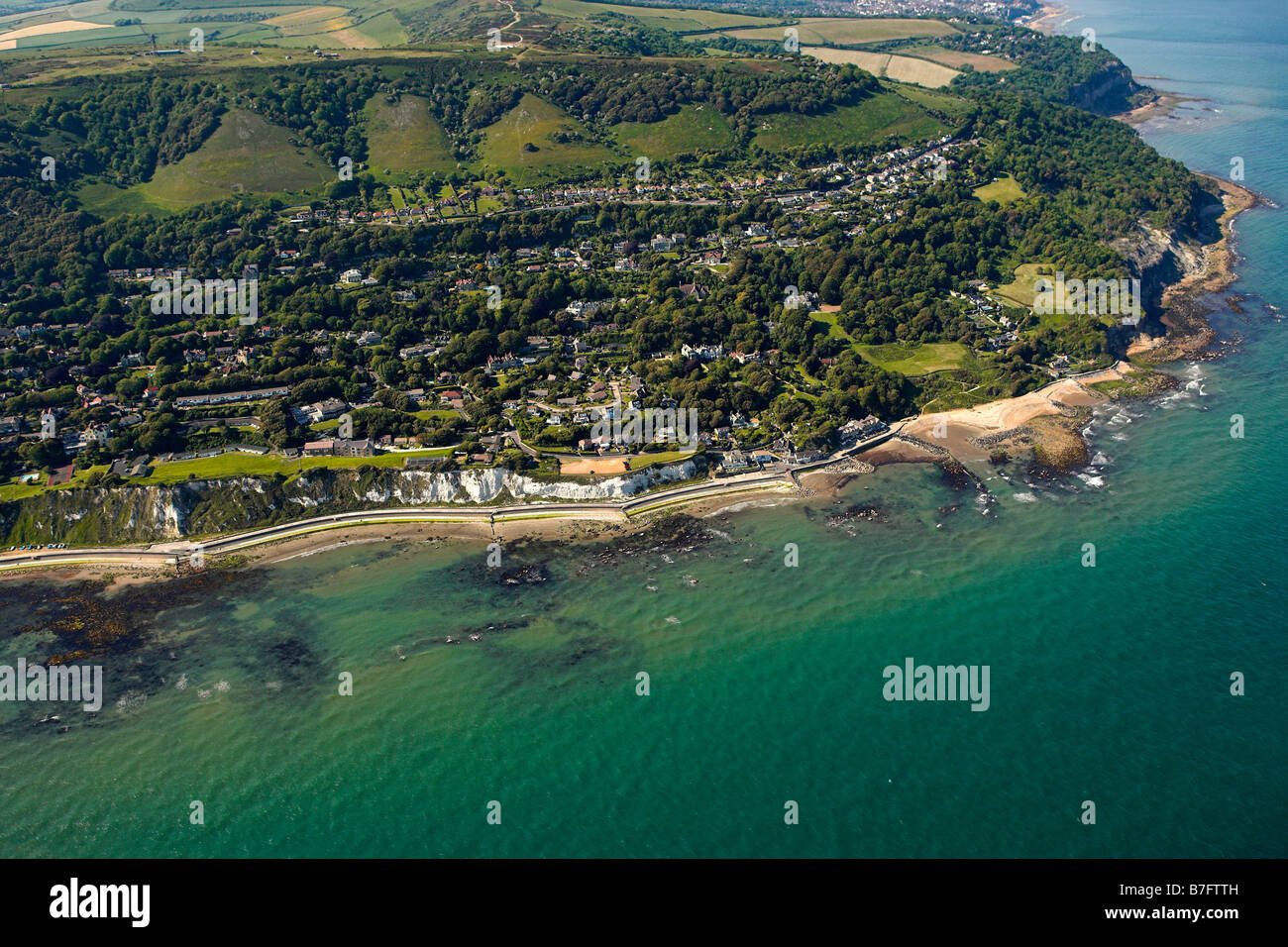 Präraffaelitischen, Isle Of Wight aus der Luft Stockfoto