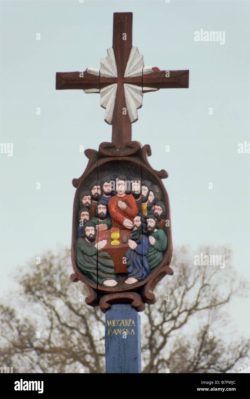 Am Straßenrand Flanke von polnischen Dorf am Freilichtmuseum Litauisch Leben am Rumsiskės Litauen Stockfoto