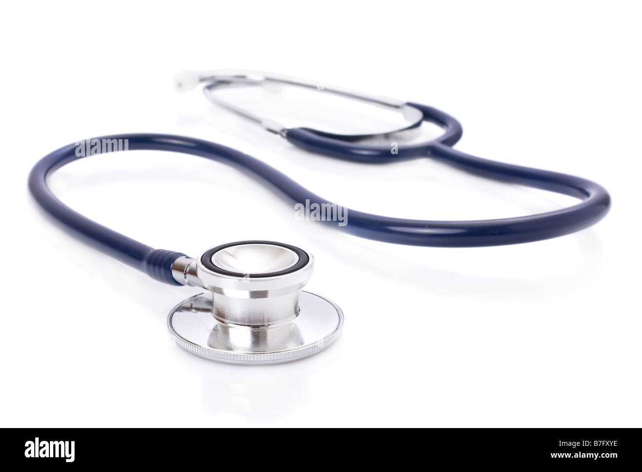 Blaue Profi Stethoskop isoliert auf weißem Hintergrund Stockfoto