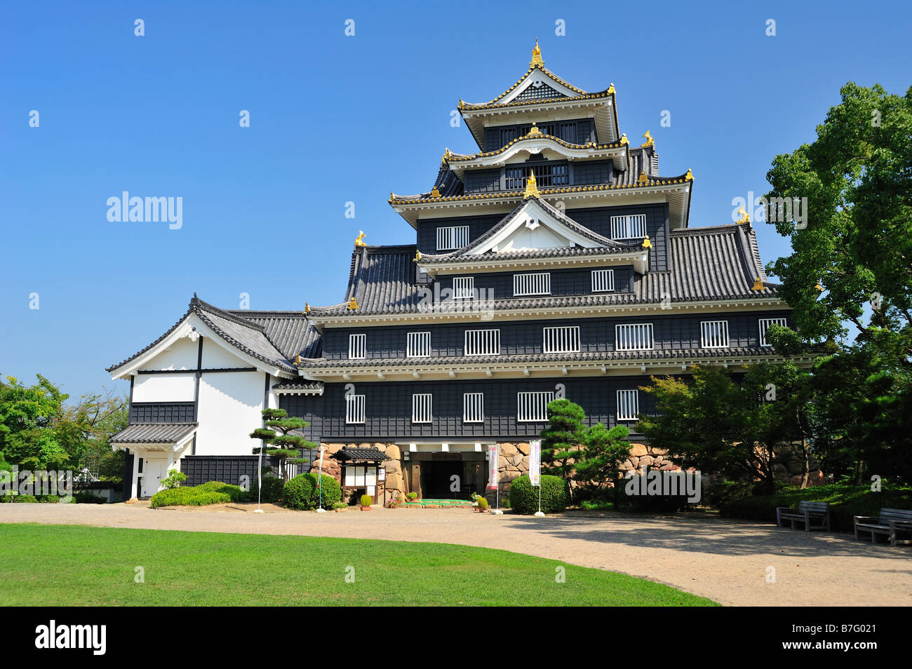 Burg, Okayama, Okayama Präfektur, Japan Stockfoto