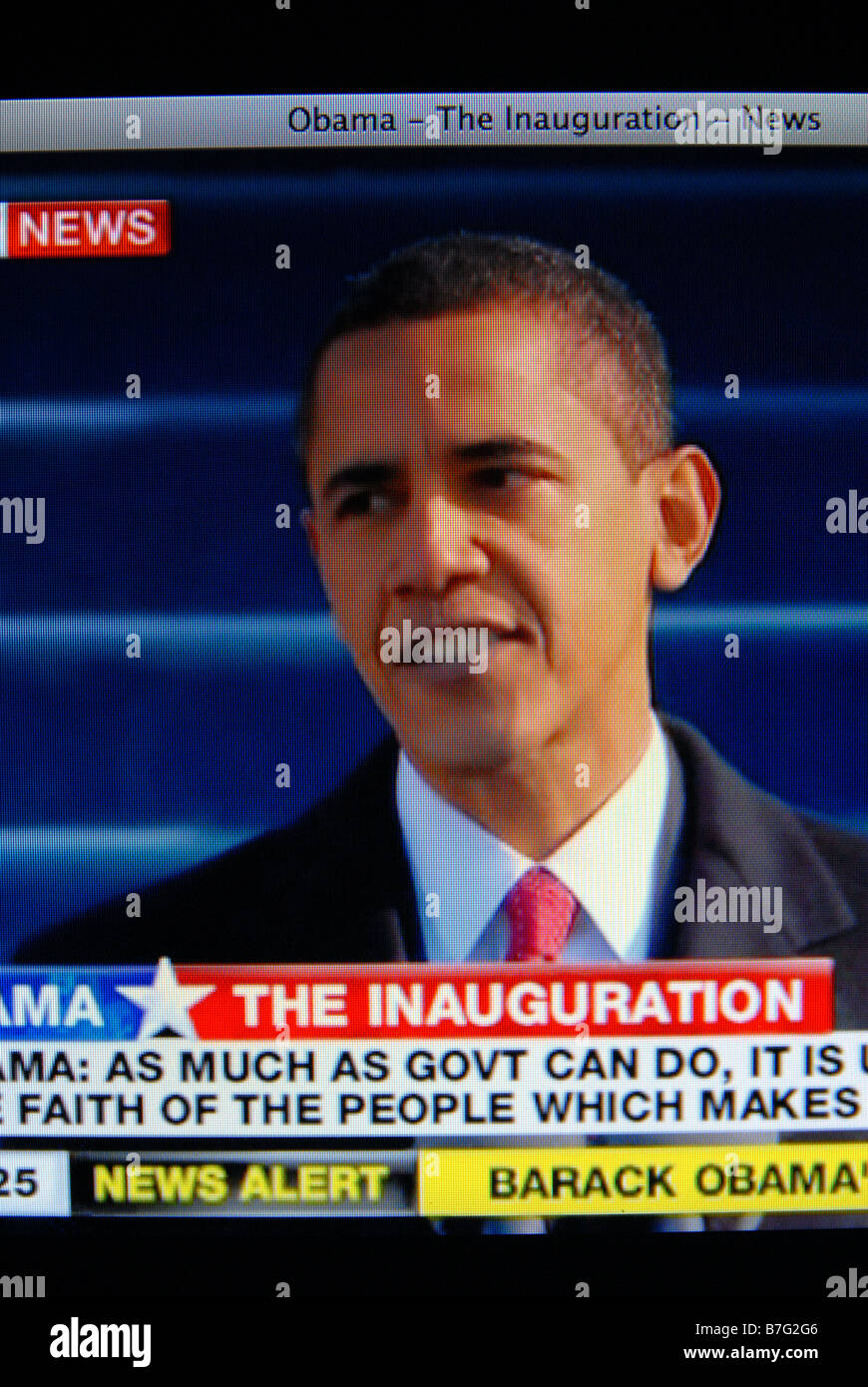 Der historische Amtseinführung von Barack Obama am 20. Januar 2009 Stockfoto