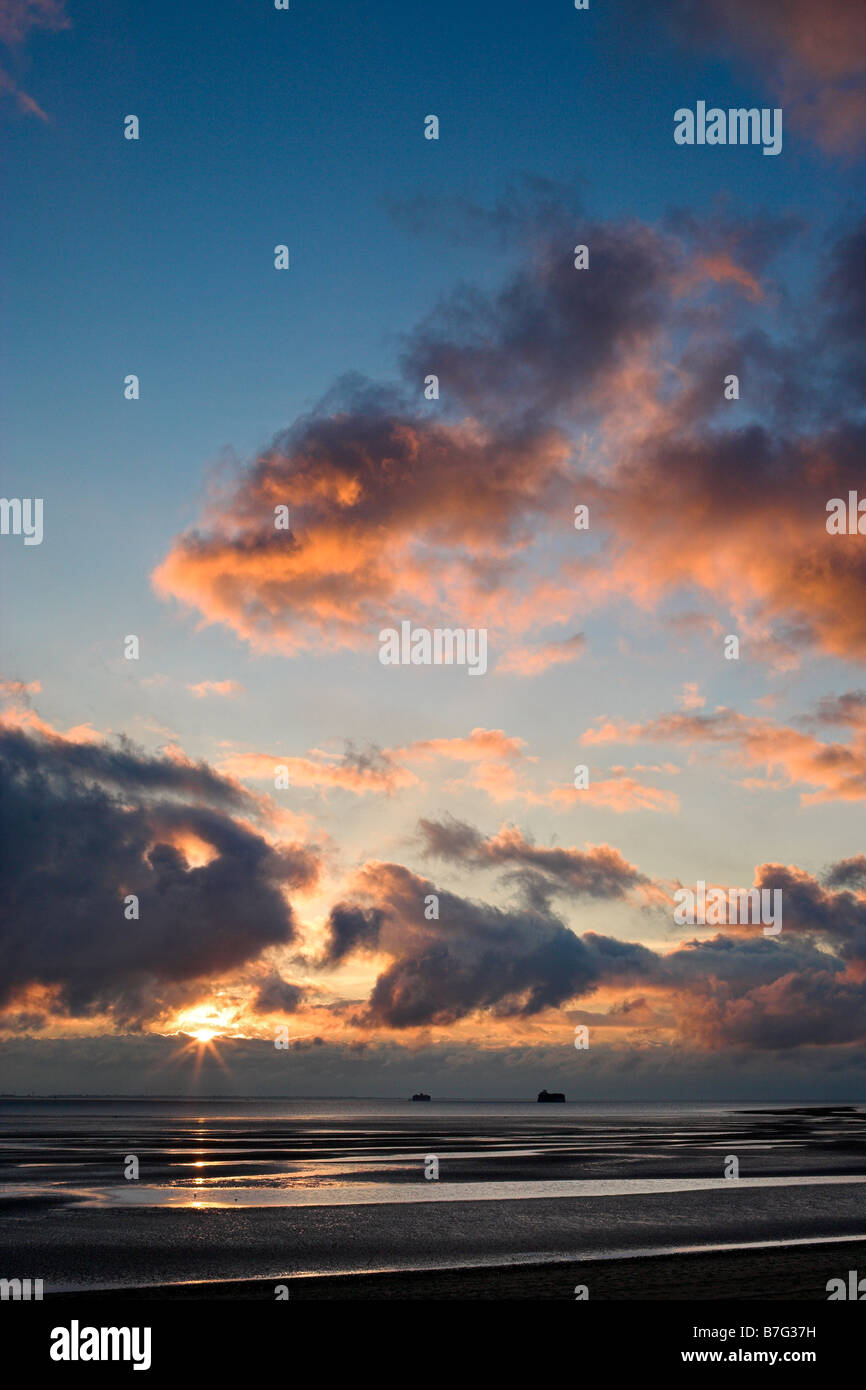 Sunrise at Ryde Sands Isle Of Wight Stockfoto