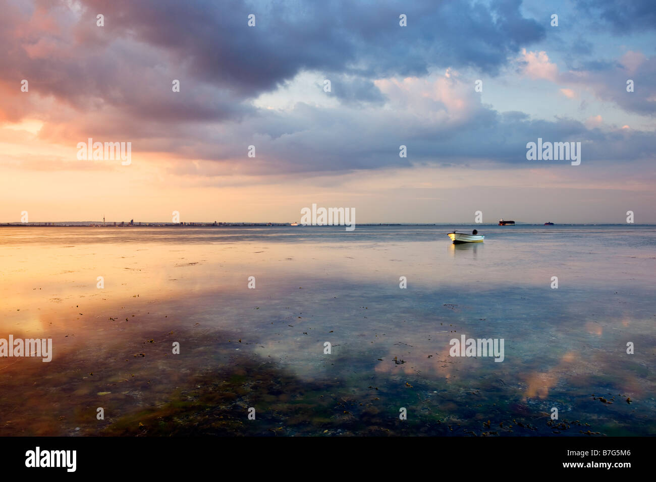 Seelandschaft in Seaview, Isle Of Wight Stockfoto