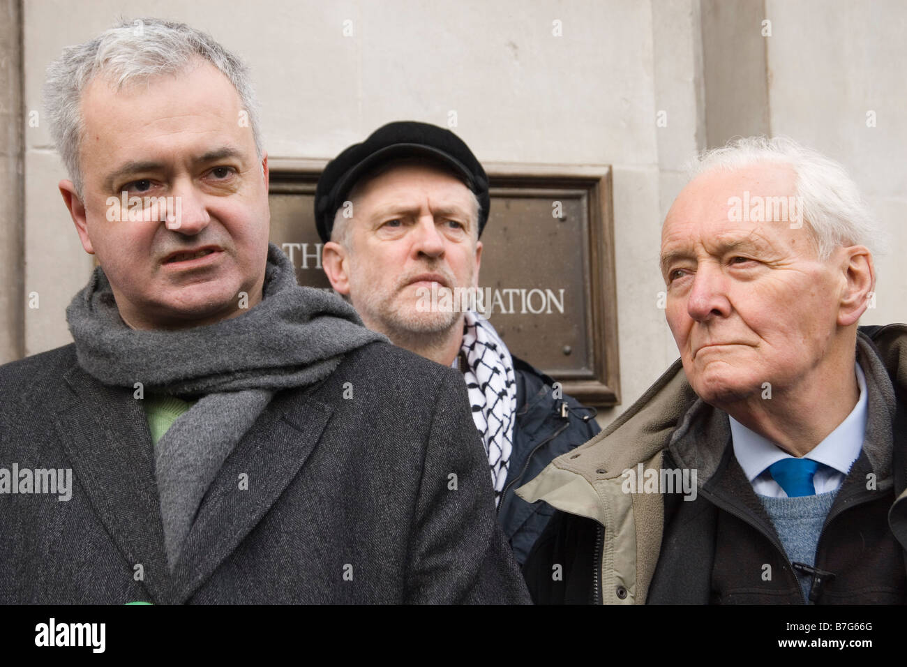 Stoppen Sie die Kriegskoalition Stockfoto