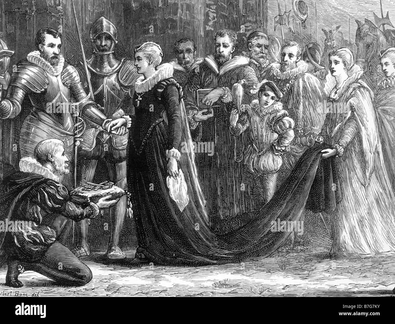 Mary Queen of Scots in Holyrood Palace Edinburgh Schottland 1561