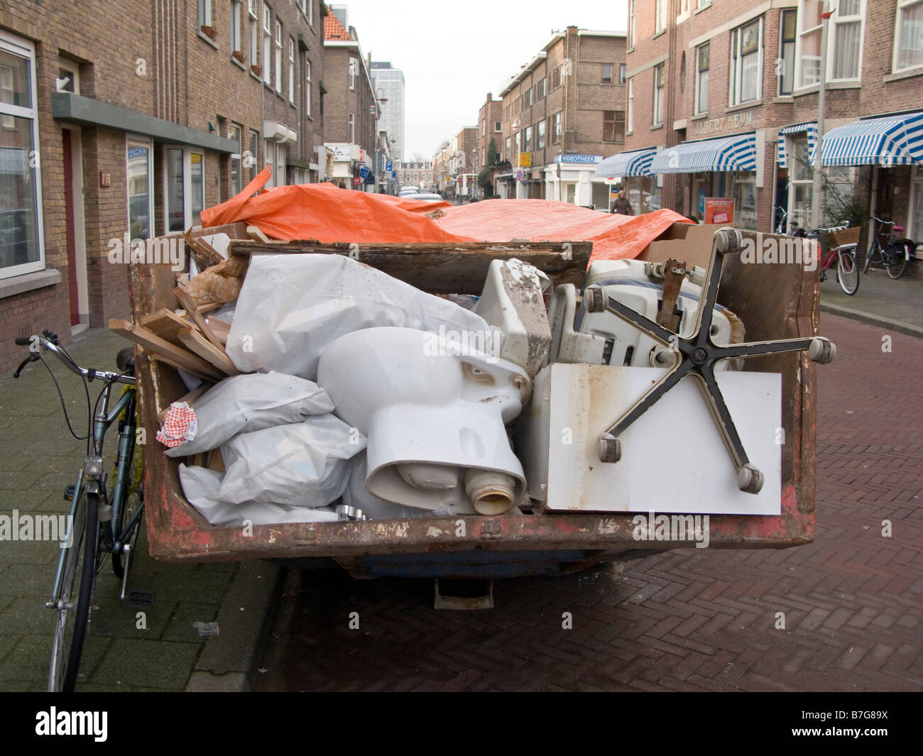 Müllcontainer, den Haag, Niederlande Stockfoto