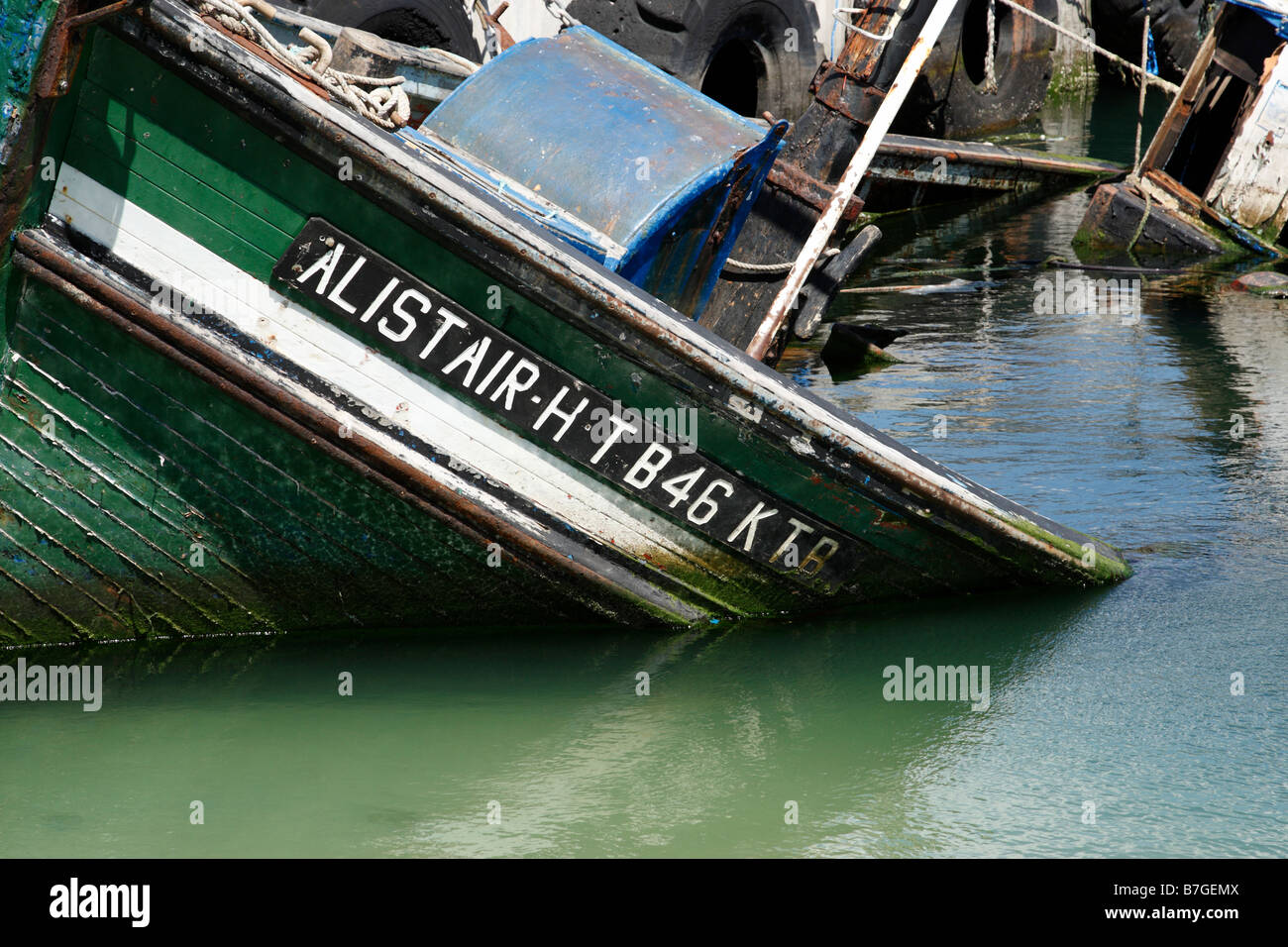 sinkenden Fischerboot in Hout Bay-Kapstadt-Südafrika Stockfoto