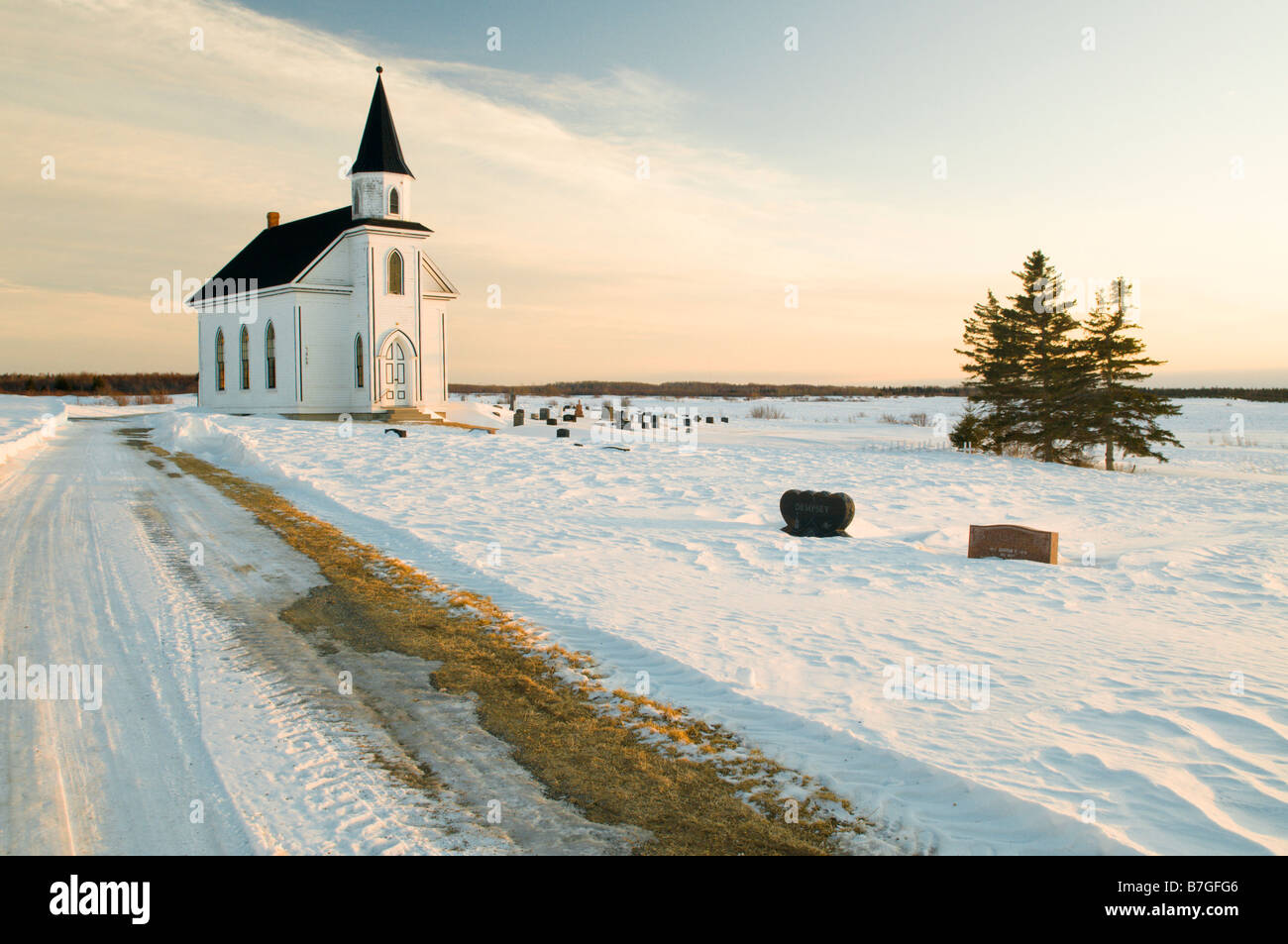 Alte verlassene Kirche in Stonehaven New-Brunswick, Kanada Stockfoto