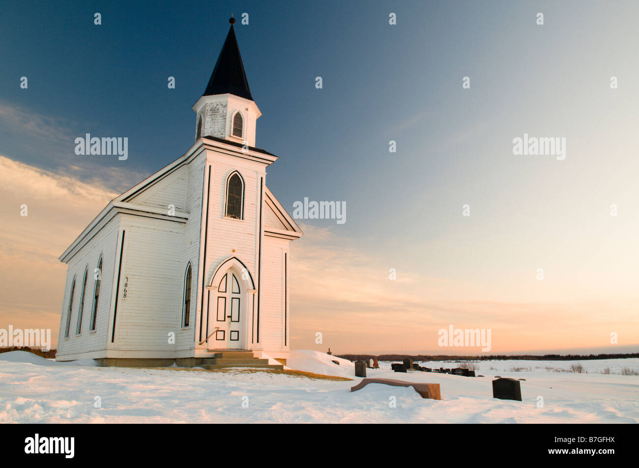 Alte verlassene Kirche in Stonehaven New-Brunswick, Kanada Stockfoto