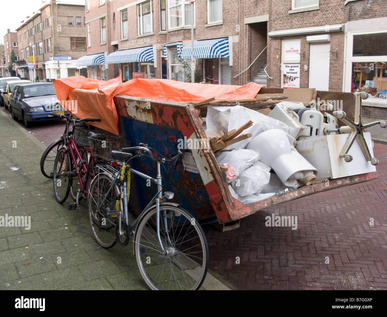 Müllcontainer, den Haag, Niederlande Stockfoto