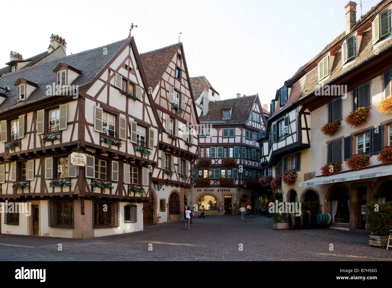 Die Stadt Colmar aus dem 13. Jahrhundert Stockfoto