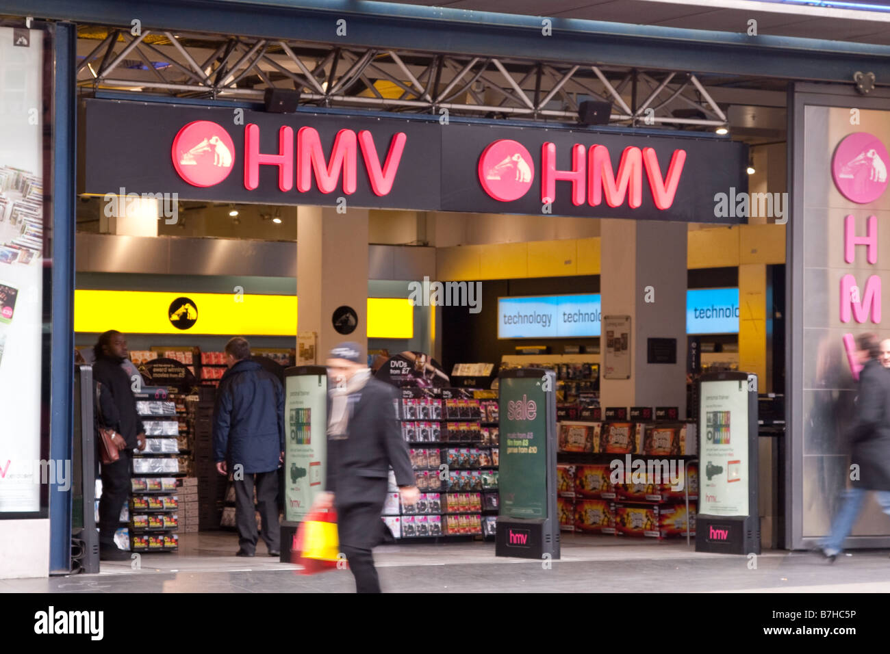 HMV-Filiale in der Londoner Oxford Street Stockfoto