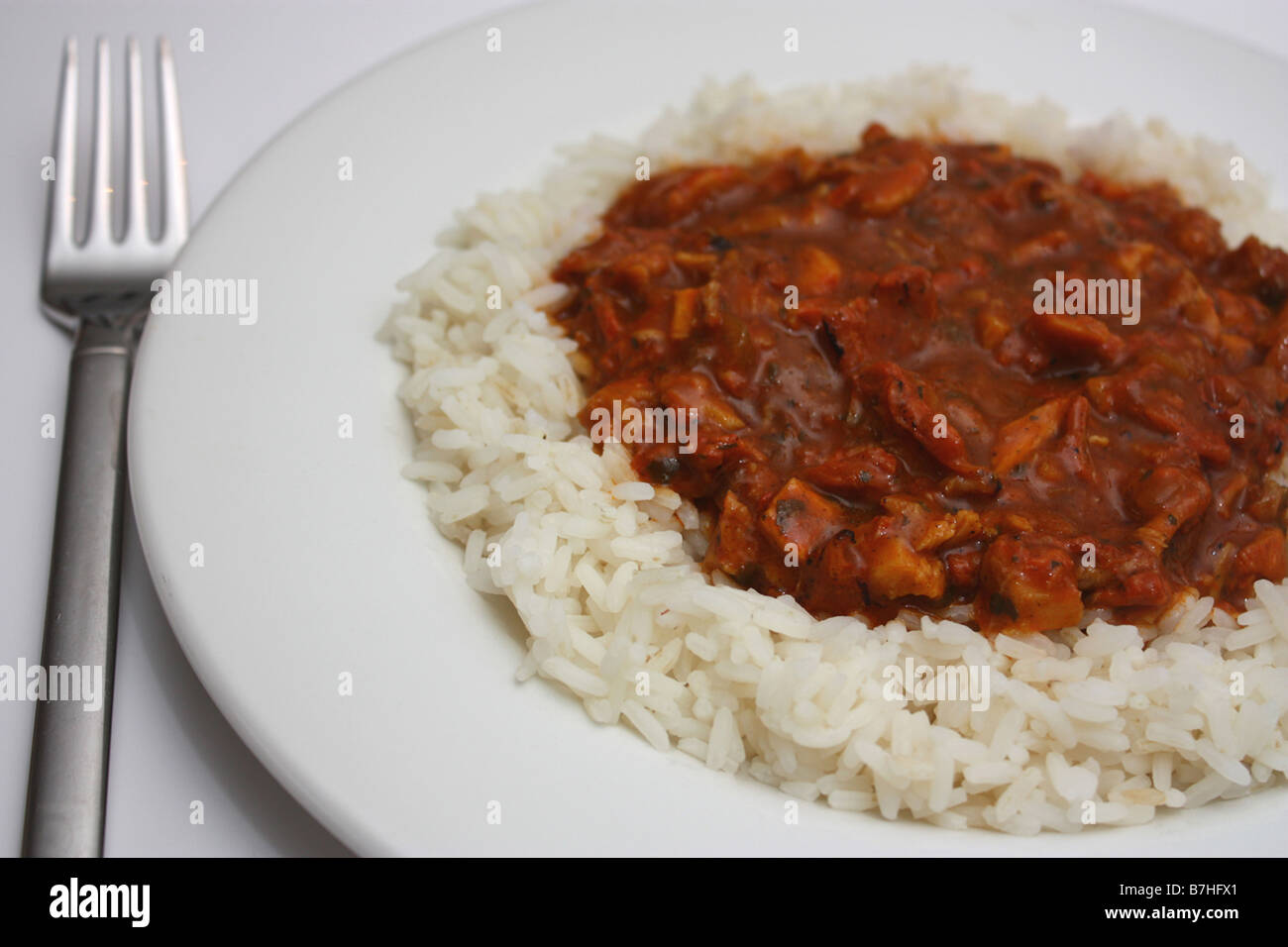 Ein Chicken Curry Essen. Stockfoto