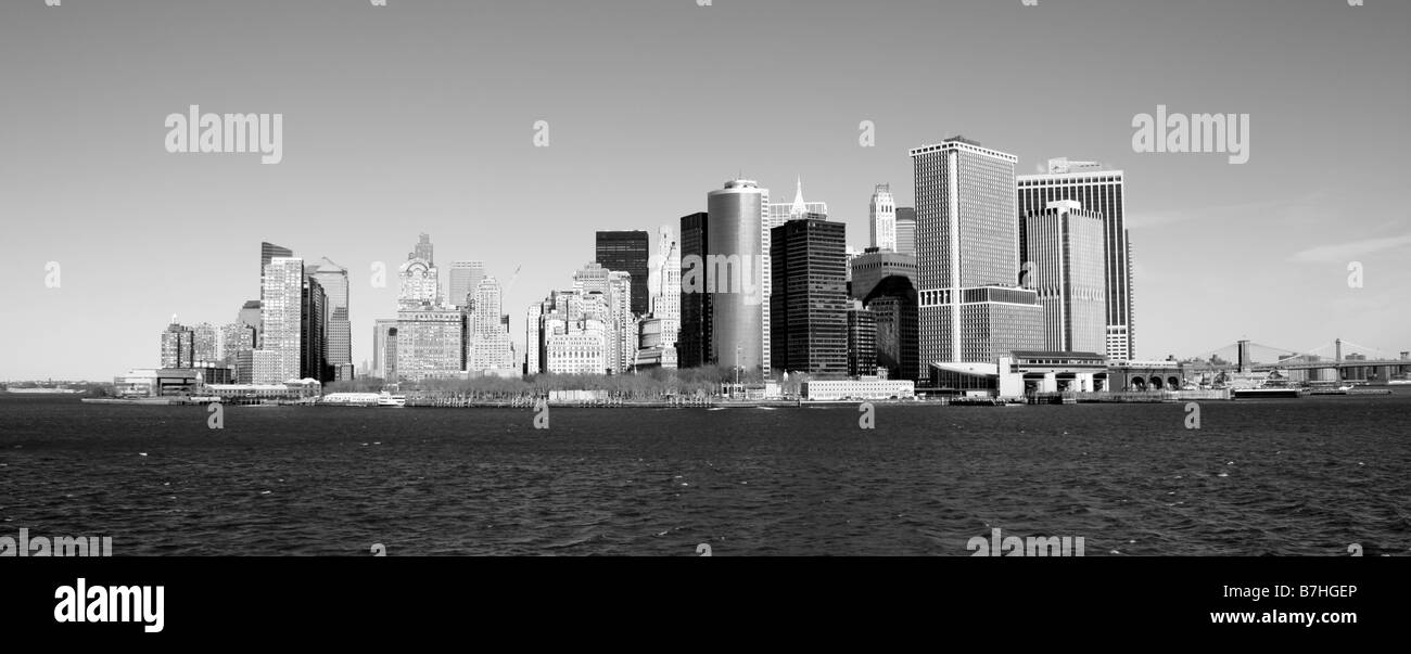 Ein Blick auf Downtown Manhatten, New York City. Stockfoto