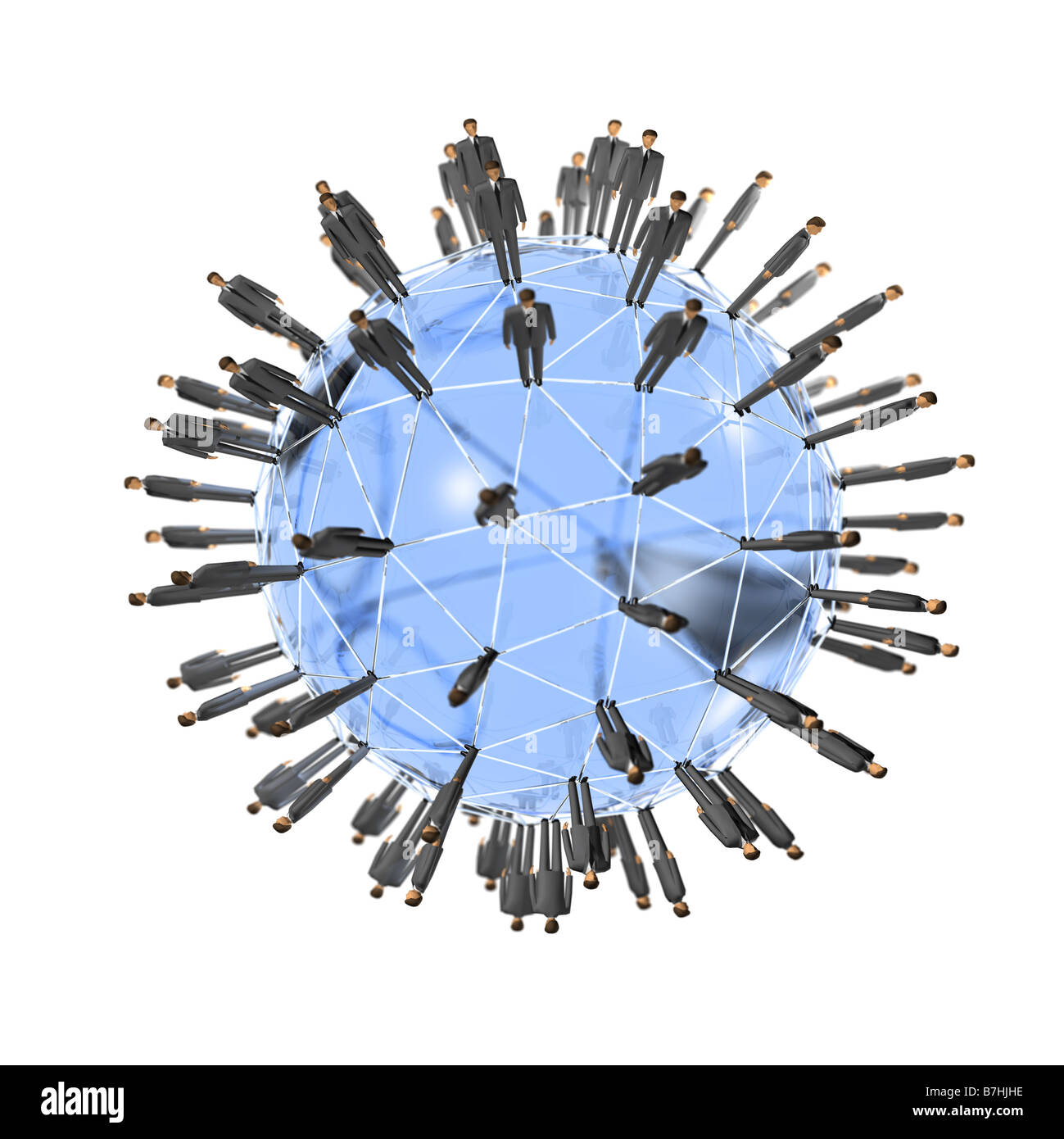 Menschen im globalen Netzwerk Stockfoto