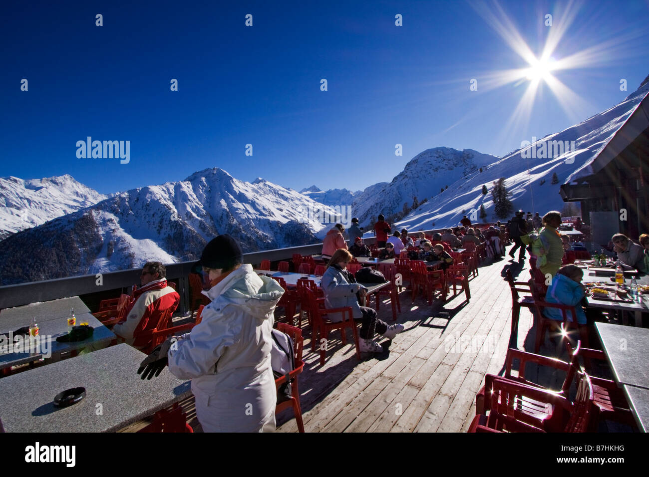 Bergrestaurant Stockfoto