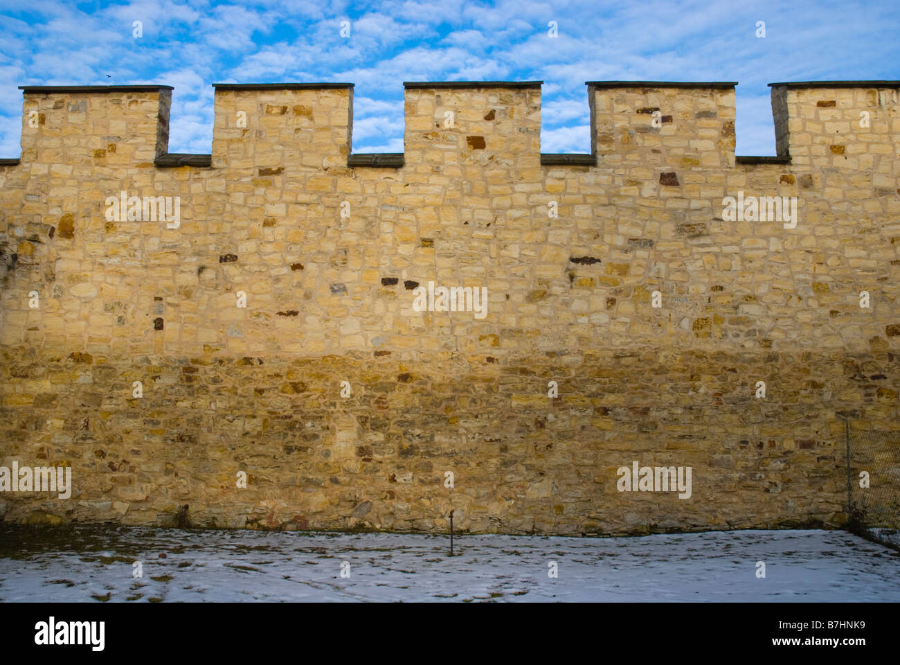 Hladova Zed die Hungermauer bis auf den Petrin-Hügel in Prag Tschechische Republik Europa Stockfoto