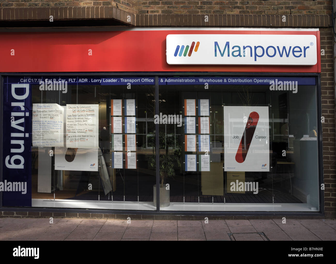 Manpower-Jobcenter Stockfoto