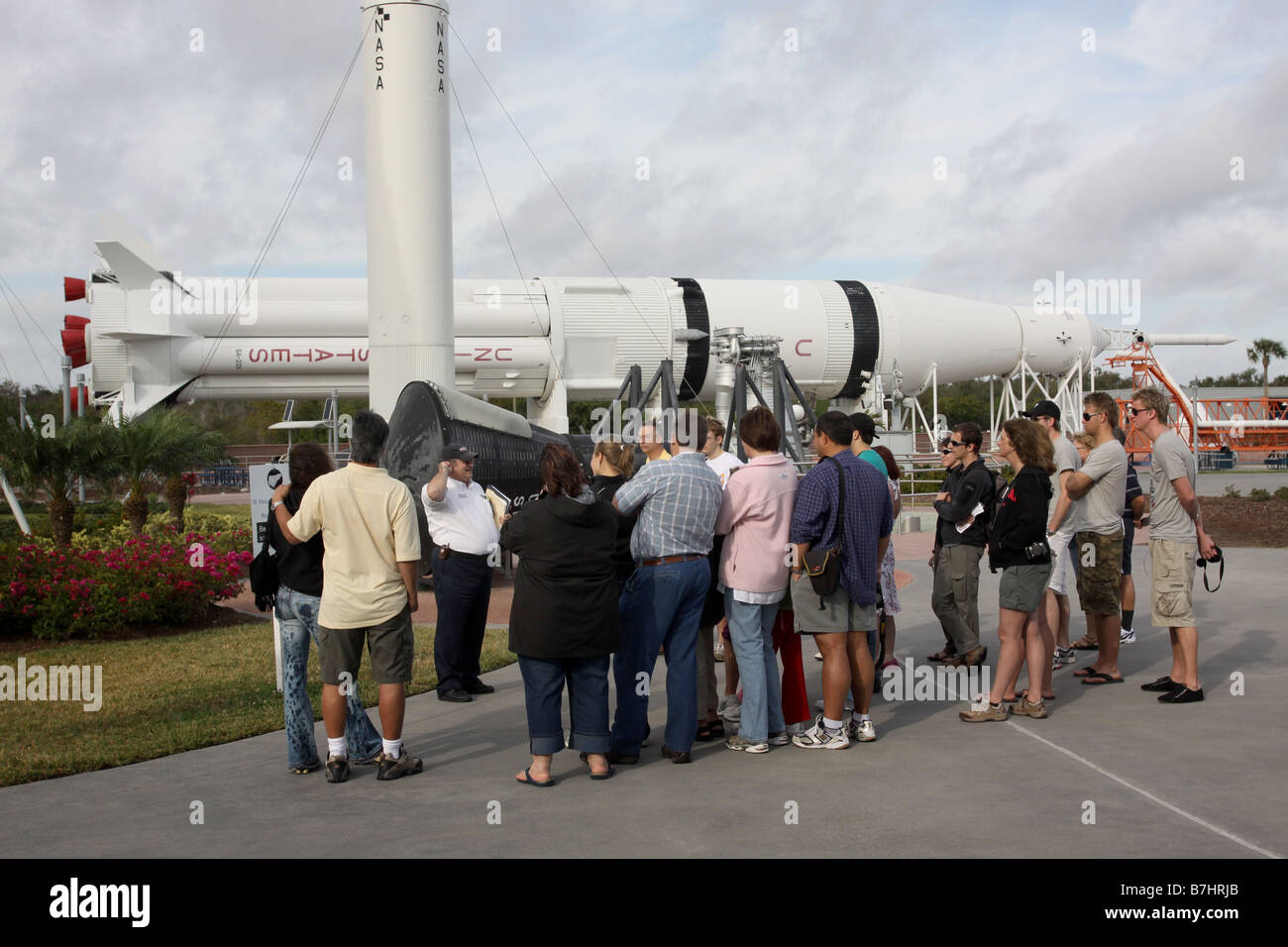 NASA Raketen Saturn 4 Besucherzentrum Kennedy Space Center Cape Canaveral Tour Tourist museum Stockfoto