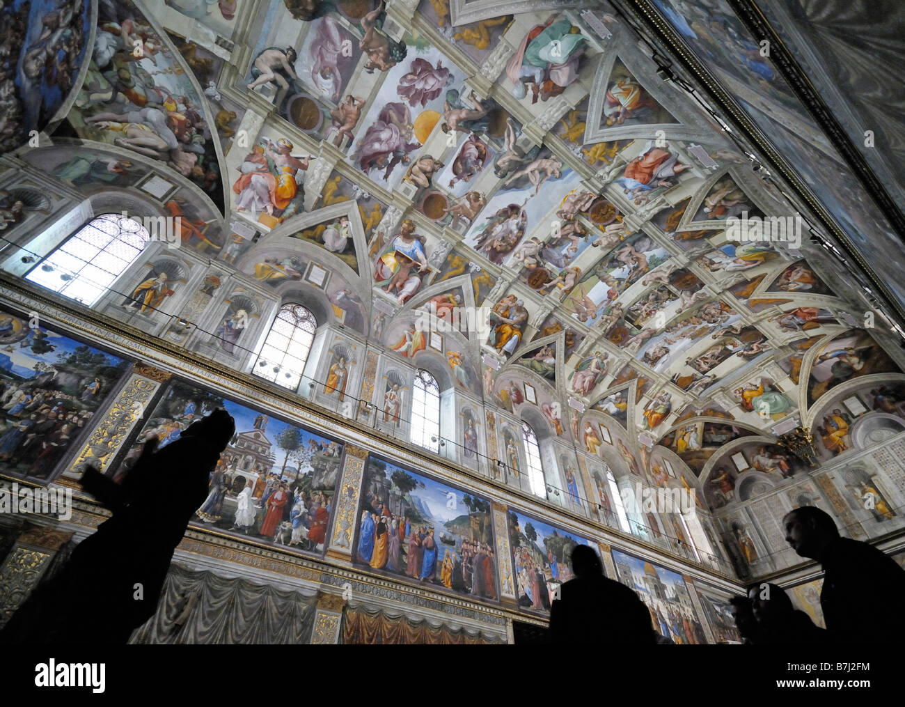 Sixtinische Kapelle Vatikan Vatikanstadt Rom Italien Europa Stockfoto