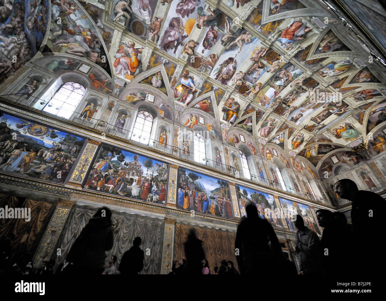 Sixtinische Kapelle Vatikan Vatikanstadt Rom Italien Europa Stockfoto