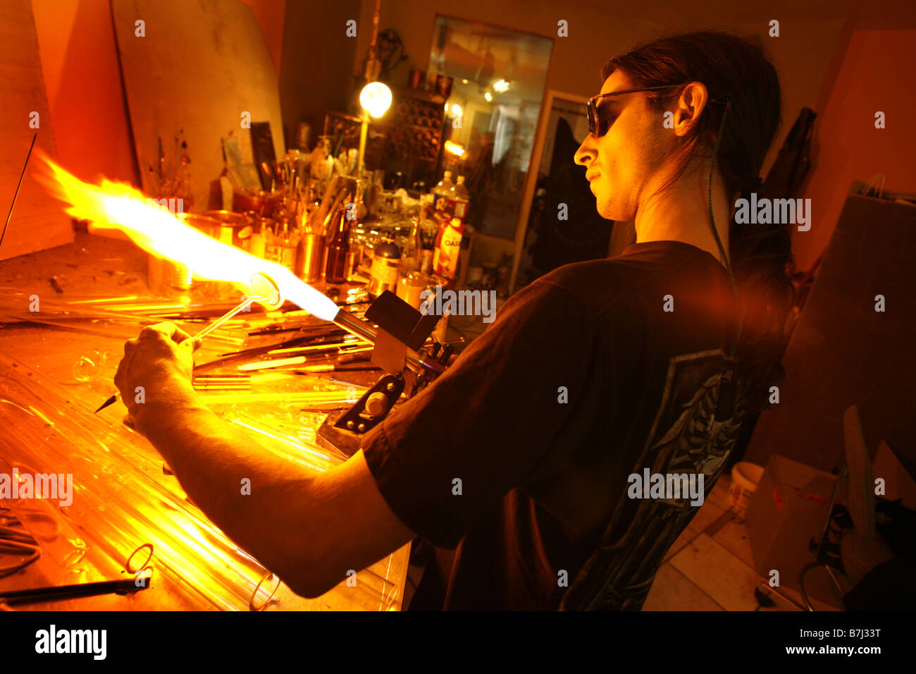 Glaskünstler, St. Rochus, Quebec Stadt, Quebec, Kanada Stockfoto