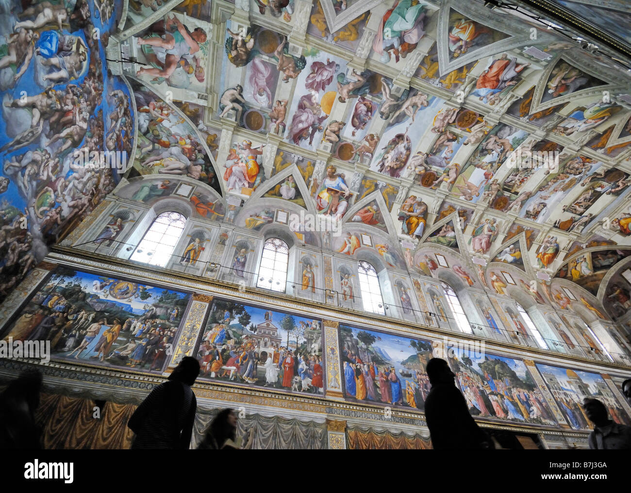 Sixtinische Kapelle Vatikan Vatikanstadt Rom Italien Europa Stockfoto